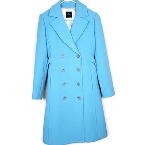J. Crew Long Double Breasted Wool Blend Coat Sz 4